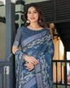 Linen 153 By Almaari Soft Linen Printed Saree Wholesale Clothing Suppliers In India